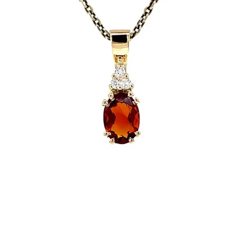 Vintage Audrey 14K Gold Pendant, Madeira