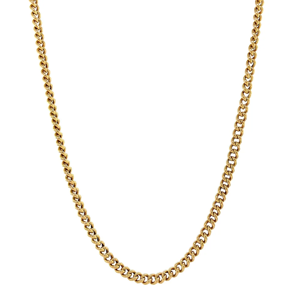 Vintage 18K Gold Necklace Curb 44.5 cm