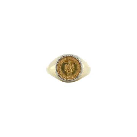 Vintage 14K Gold Coin Ring