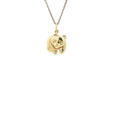 Vintage 14K Gold Panda Pendant