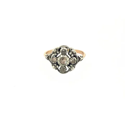 Vintage 12K Gold Ring with Rose Diamond