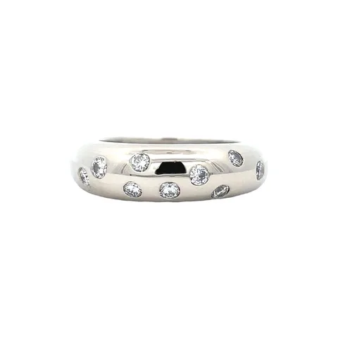 Vintage 14K White Gold Ring with Diamond