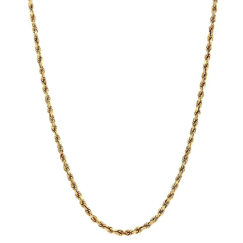 Vintage 14K Gold Necklace Rope 66.5 cm