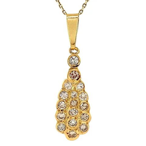 Vintage 20K Gold Pendant with Diamond
