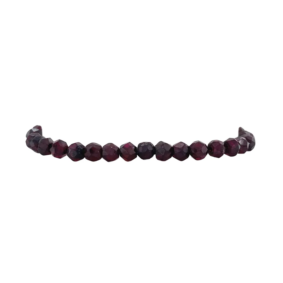 Vintage Garnet Bracelet with 14K Gold Clasp 17 cm