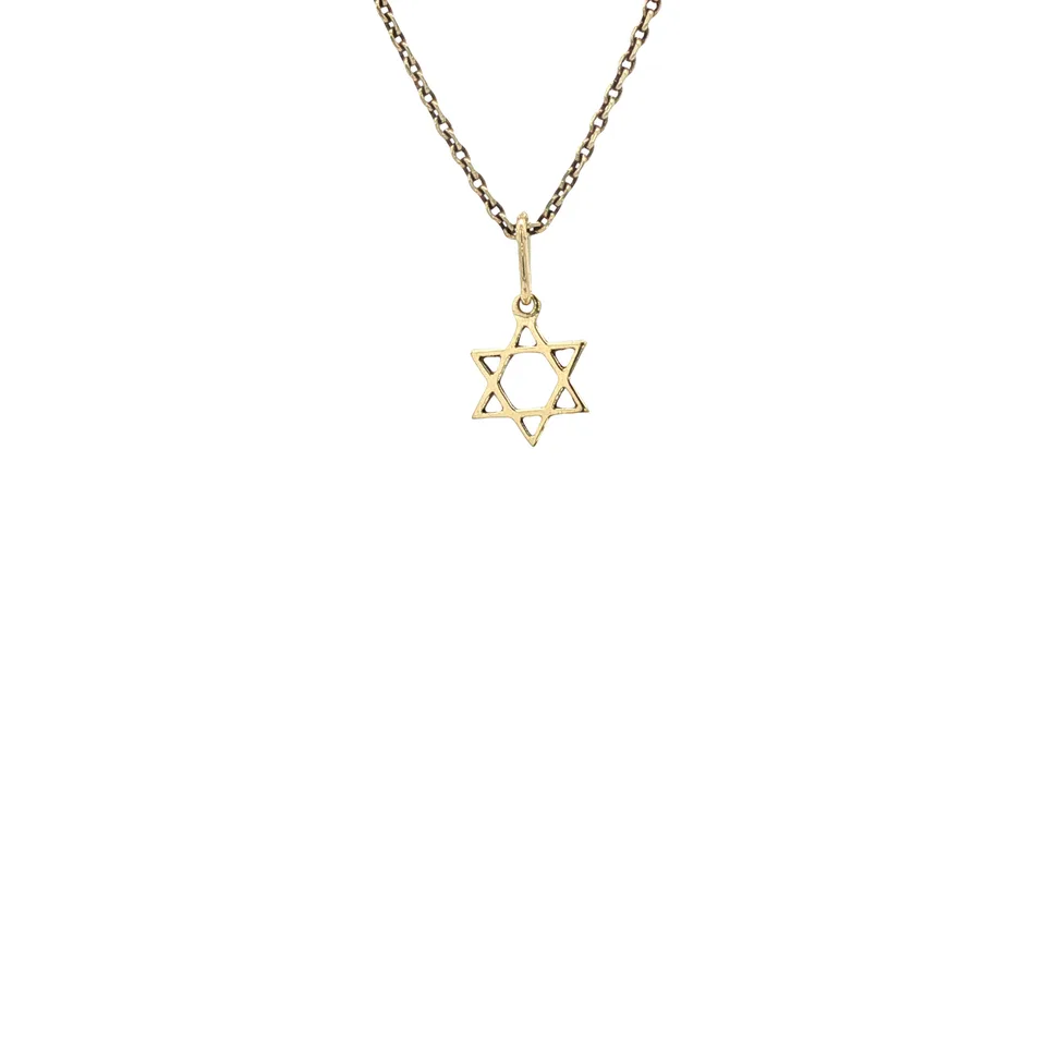 Vintage 14K Gold Star of David Pendant