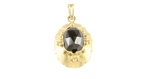 Vintage 14K Gold Pendant with Garnet
