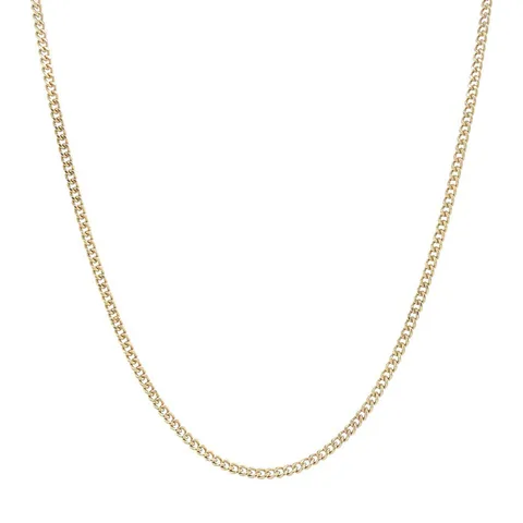 Vintage 14K Gold Long Necklace Curb 47 cm