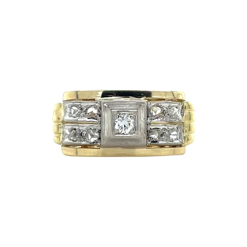 Vintage 14K Gold Ring with Diamond