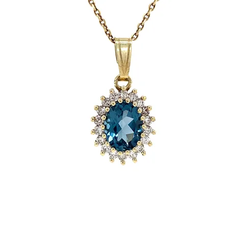 Vintage Lady Di 14K Gold Pendant, London