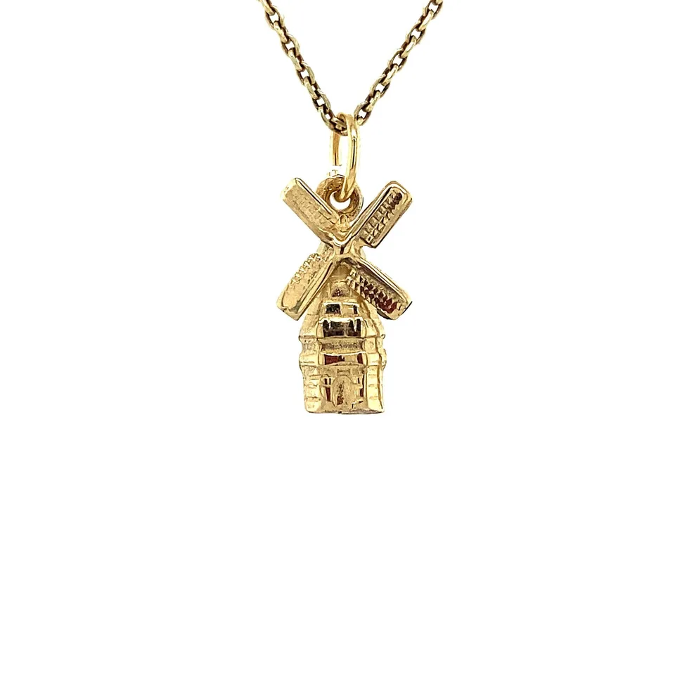 Vintage 14K Gold Pendant Nederlandse Windmolen