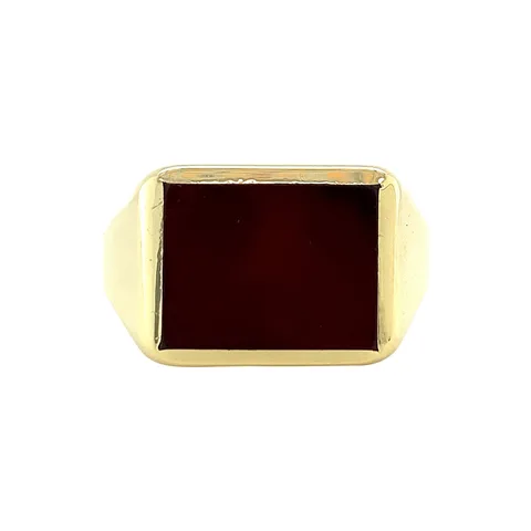 Vintage 14K Gold Signet Ring with Carnelian