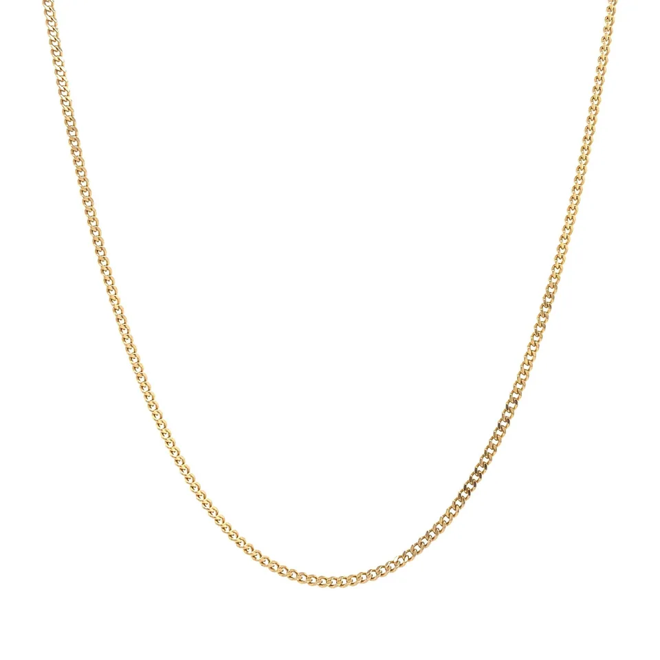 Vintage 14K Gold Long Necklace Curb 48 cm