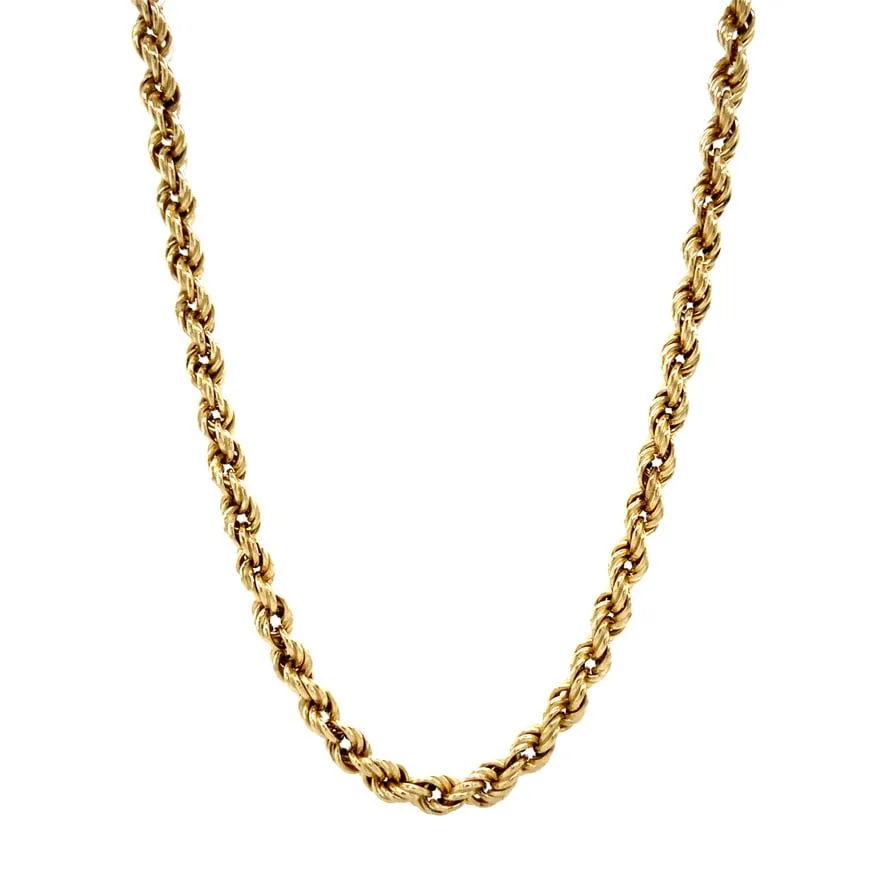 Vintage 14K Gold Rope Necklace