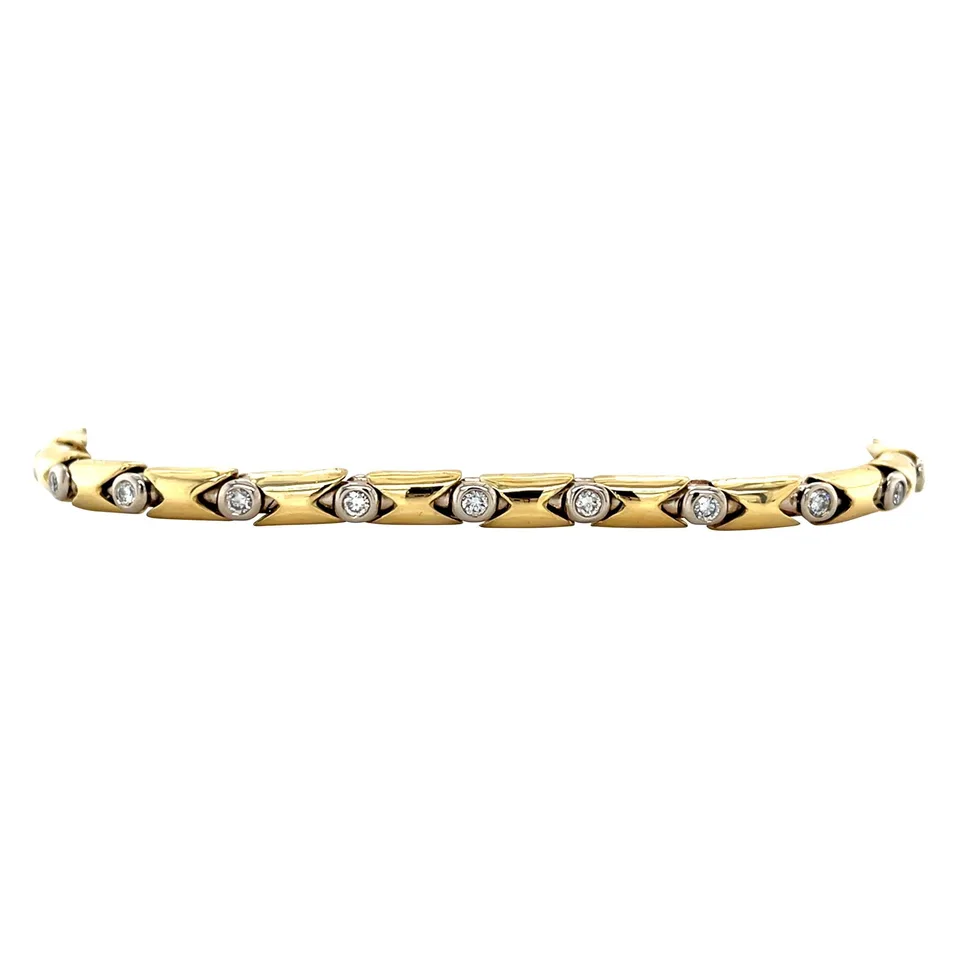 Vintage 18K Gold Bracelet with Diamond