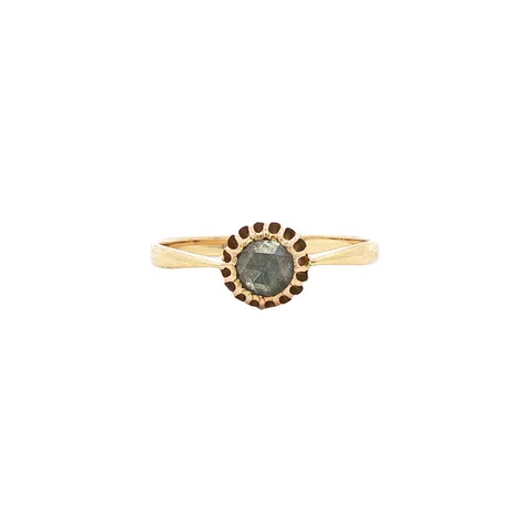 Vintage 14K Gold Ring with Rose Cut Diamond
