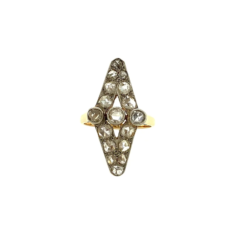 Vintage 14K Gold Ring with Roosgeslepen Diamond