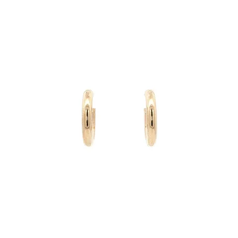 Vintage Smooth 9K Gold Hoop Earrings