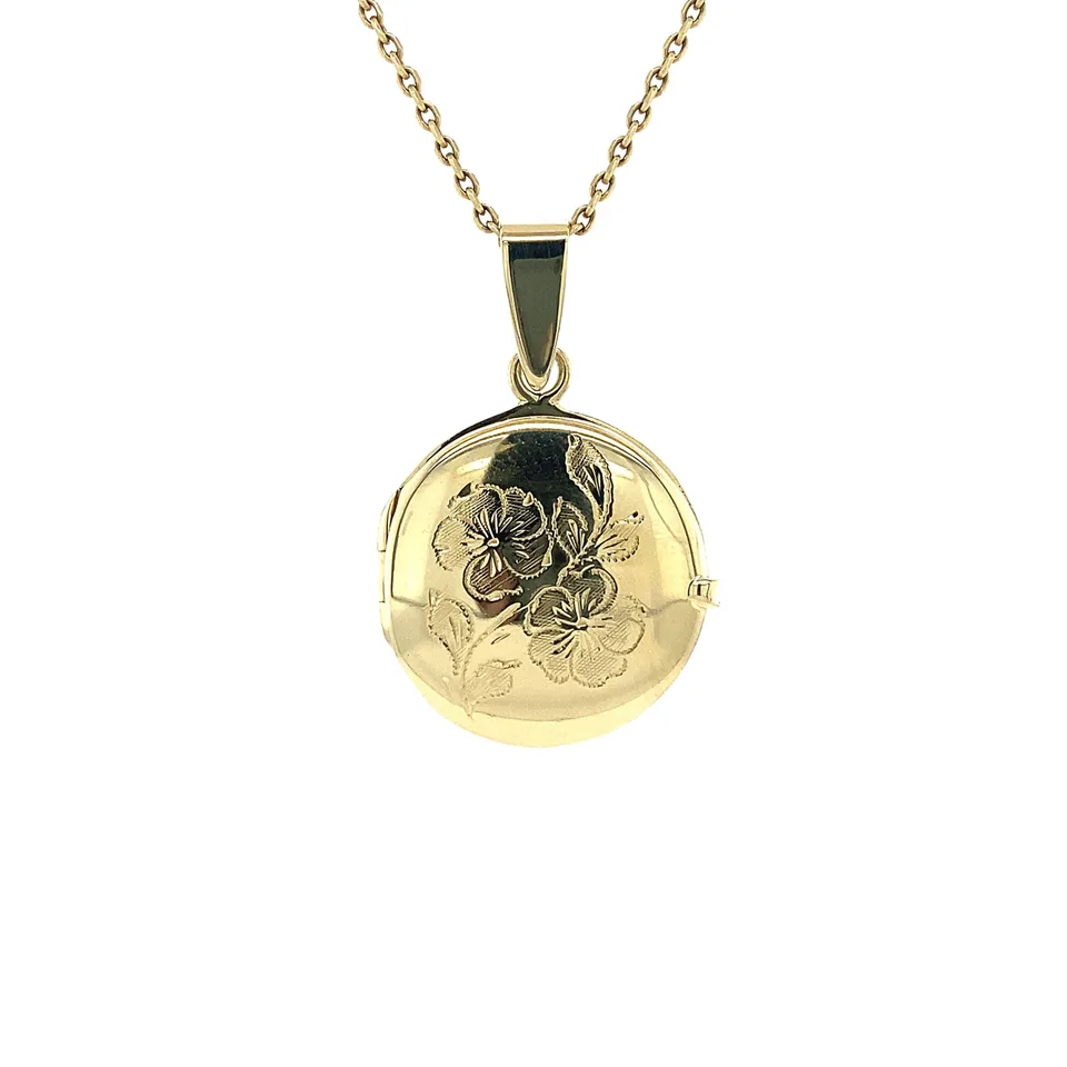 Vintage 14K Gold Locket with Engraving