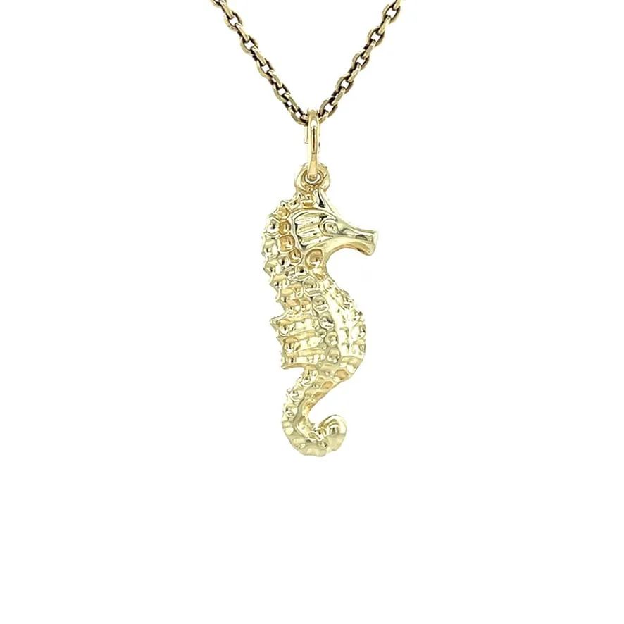 Vintage 14K Gold Seahorse Pendant
