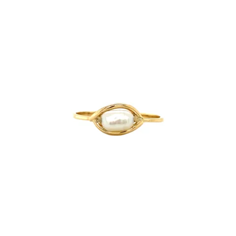 Vintage 14K Gold Ring with Pearl