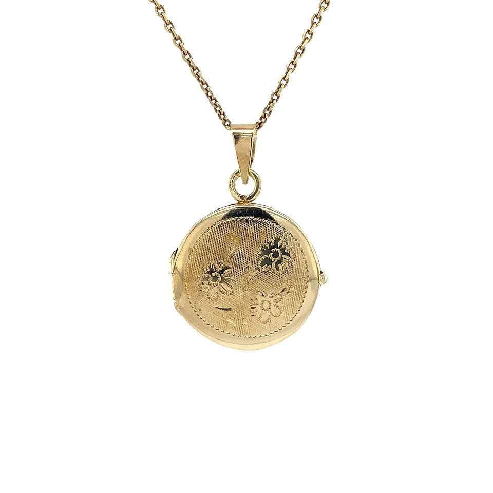 Vintage 14K Gold Locket with Engraving