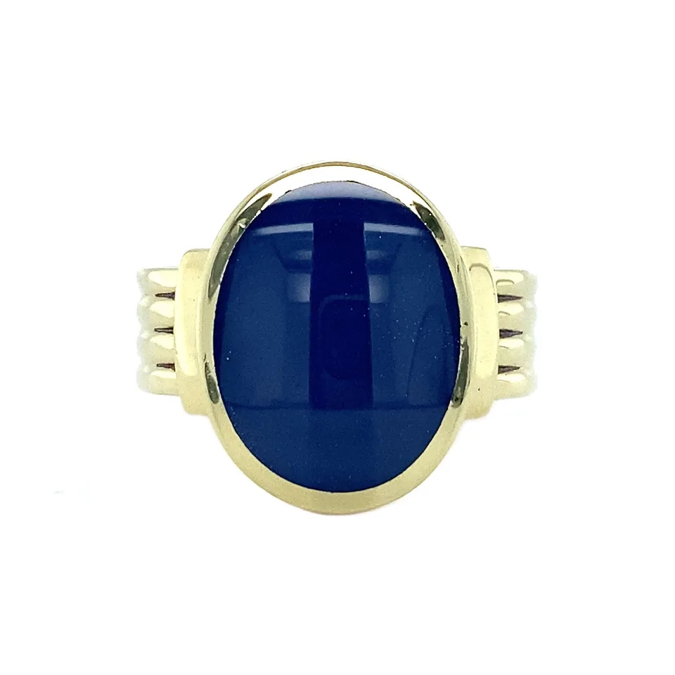 Vintage 14K Gold Ring with Blue Star Sapphire