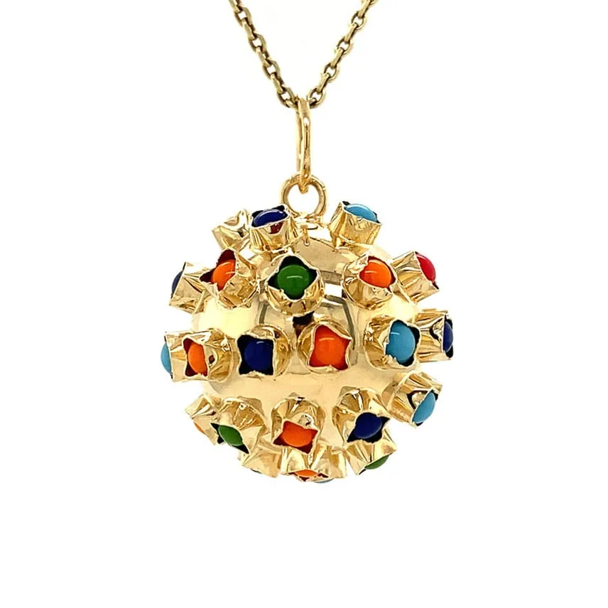 Vintage 14K Gold Sputnik Pendant
