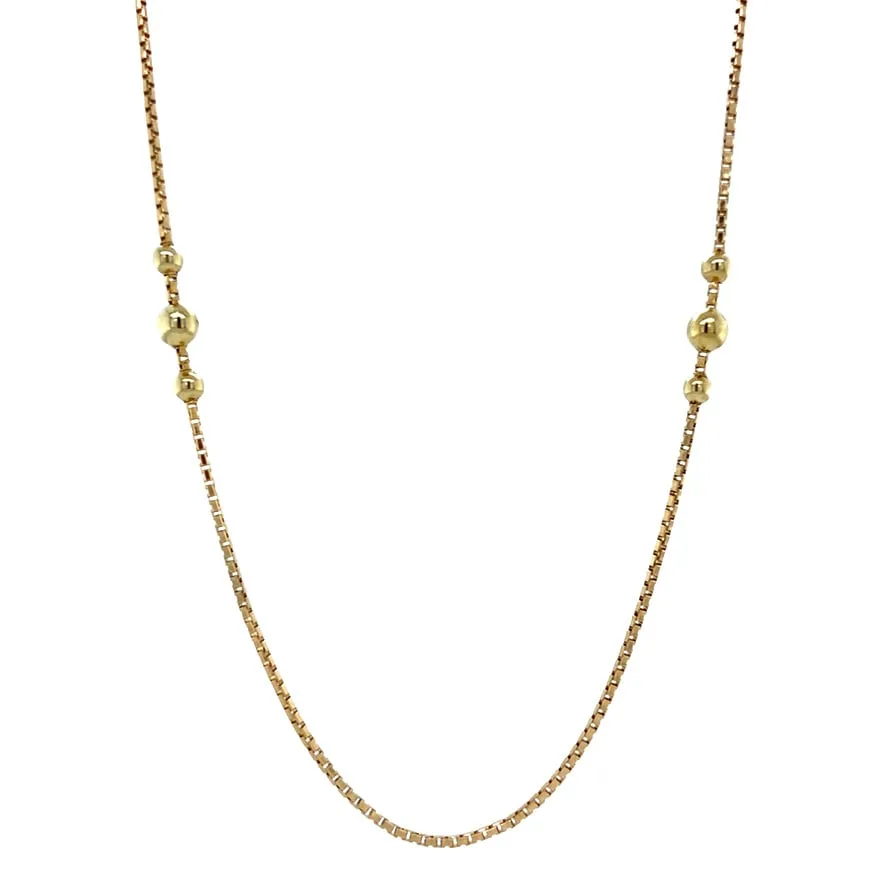 Vintage 14K Gold Venetian Necklace with Bead