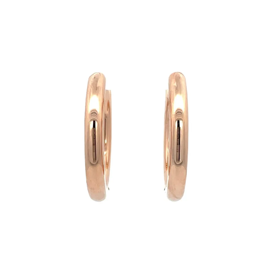 Vintage 14K Rose Gold Hoop Earrings