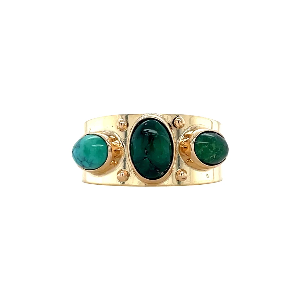 Vintage 14K Gold Ring with Turquoise