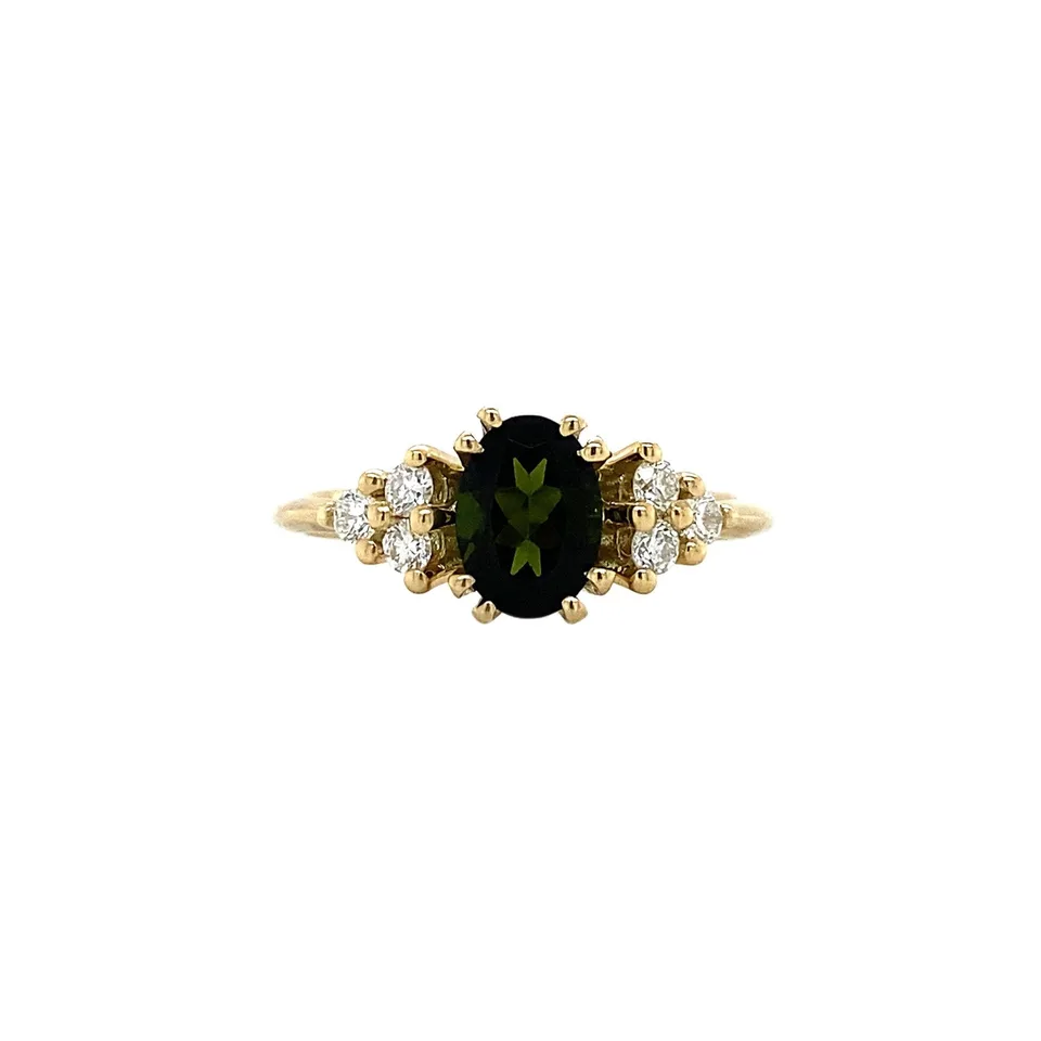 Vintage Audrey 14K Gold Ring, Forest