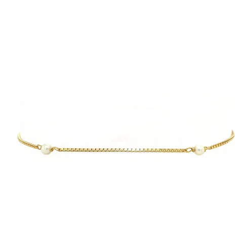 Vintage 14K Gold Bracelet with Pearls