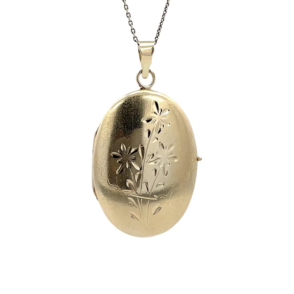 Vintage 14K Gold Locket with Engraving