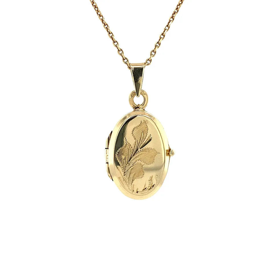 Vintage 14K Gold Locket with Engraving