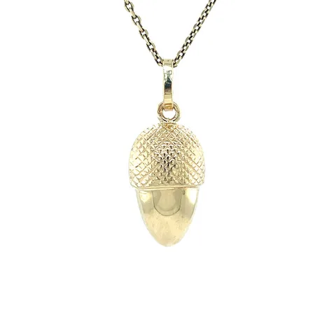 Vintage 14K Gold Acorn Pendant