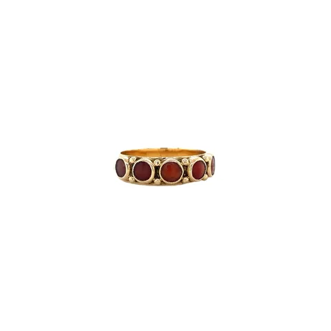 Vintage 14K Gold Ring with Red Coral
