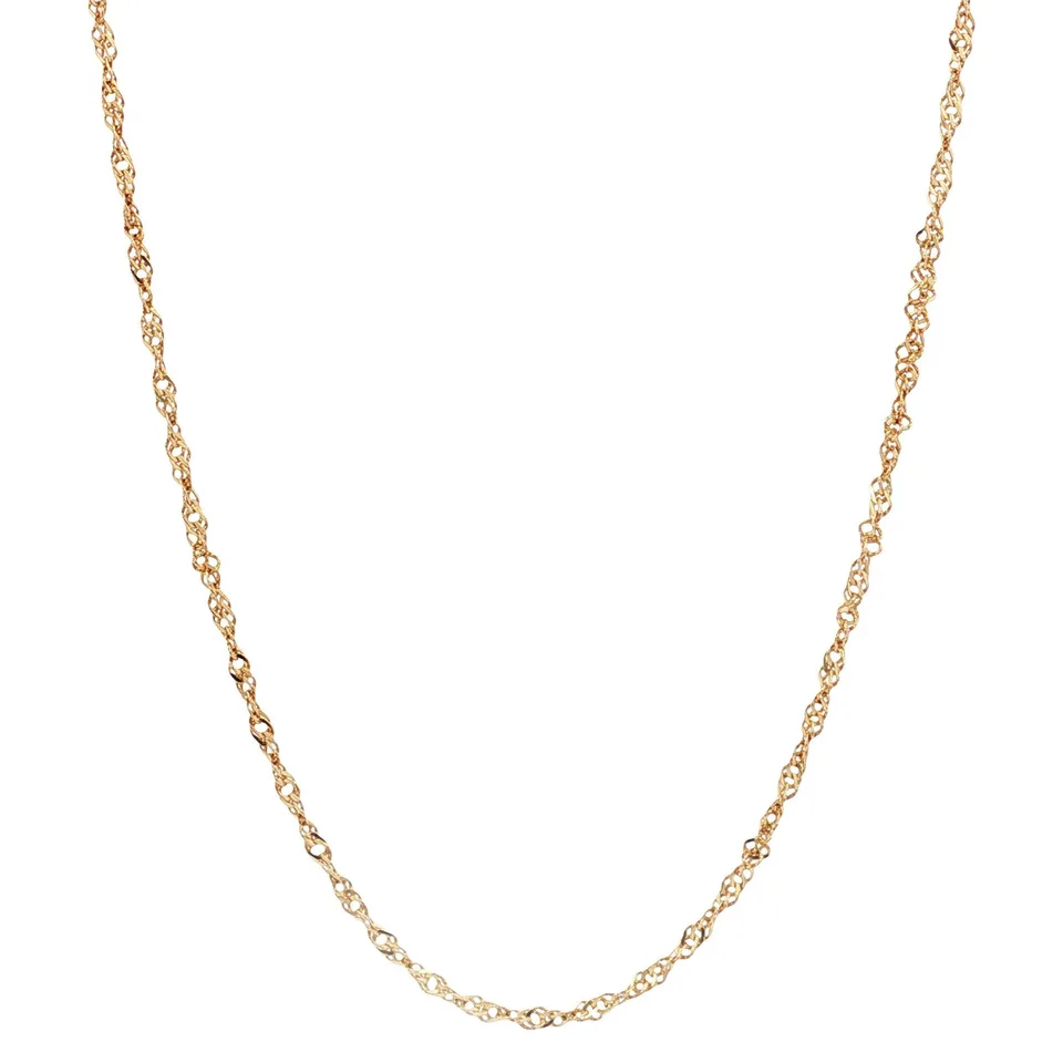 Vintage 14K Gold Singapore Necklace