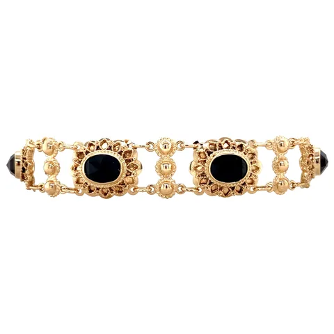 Vintage 14K Gold Bracelet with Garnet