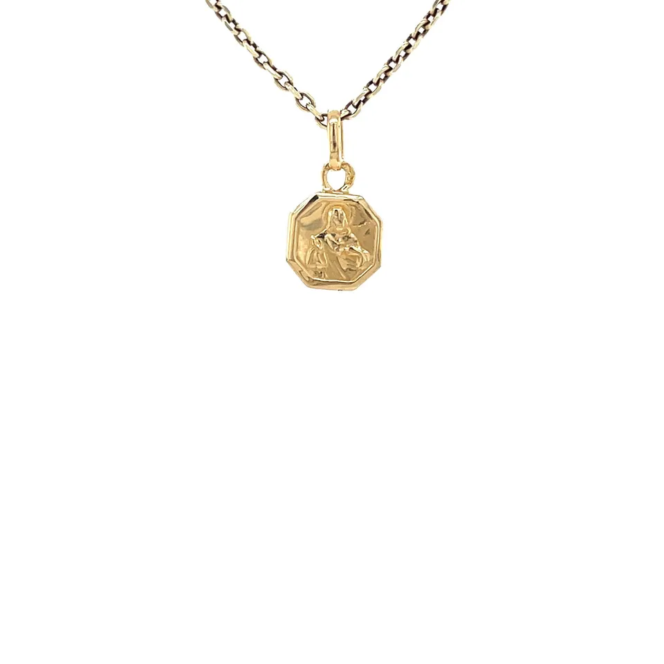Vintage 14K Gold Pendant with Jozef, Mary and Jesus