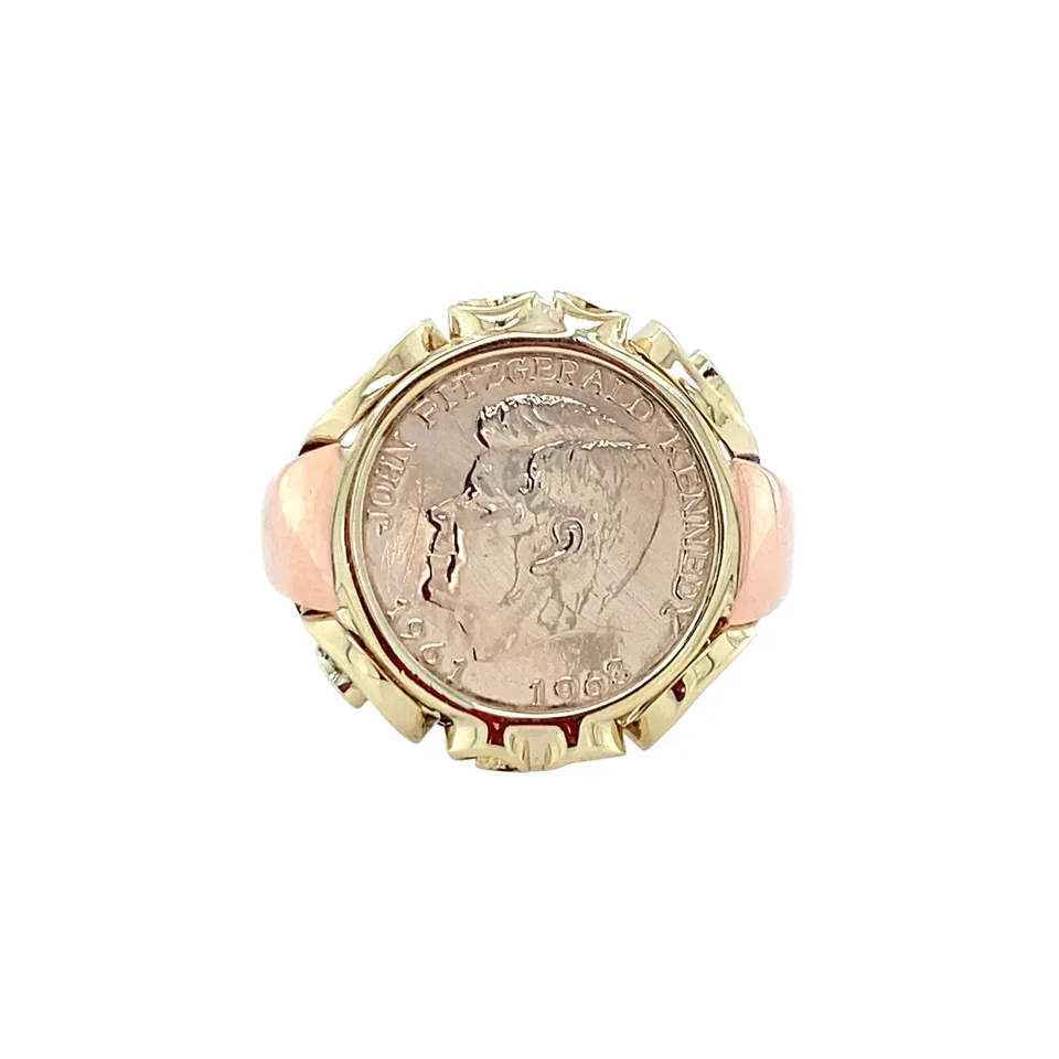 Vintage 14K Gold Coin Ring