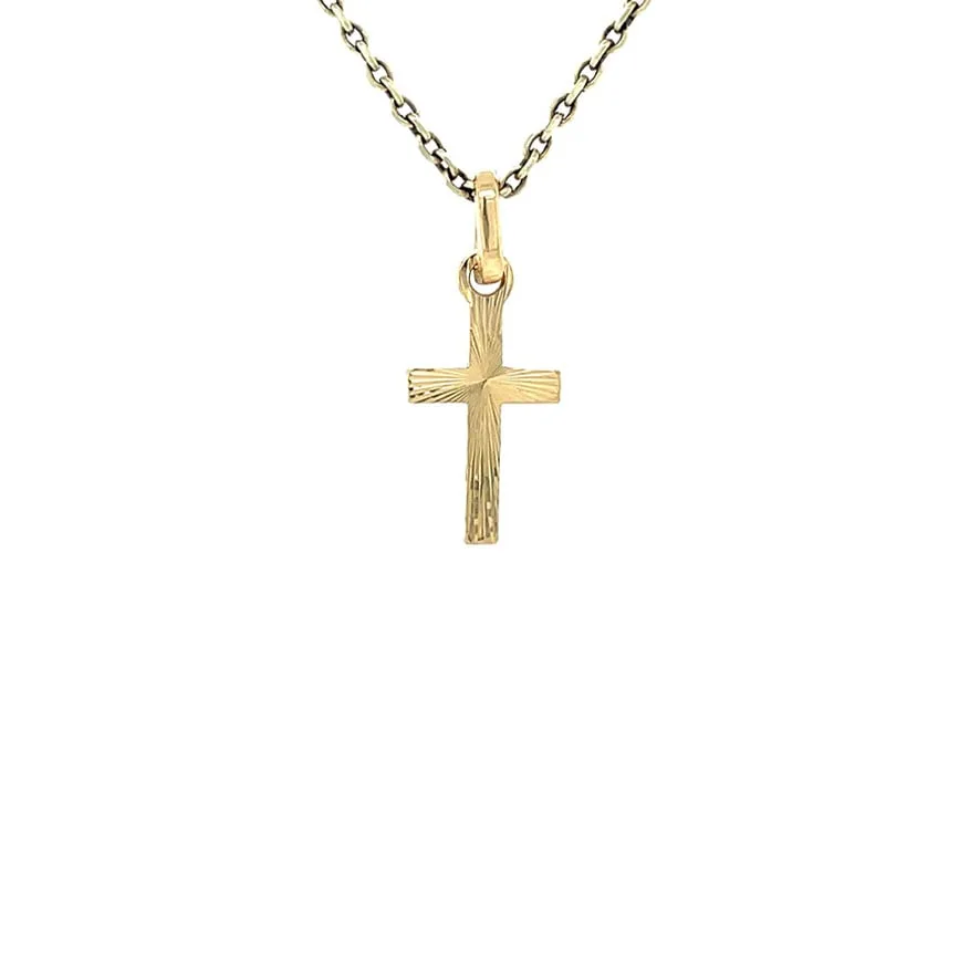 Vintage 18K Gold Cross Pendant