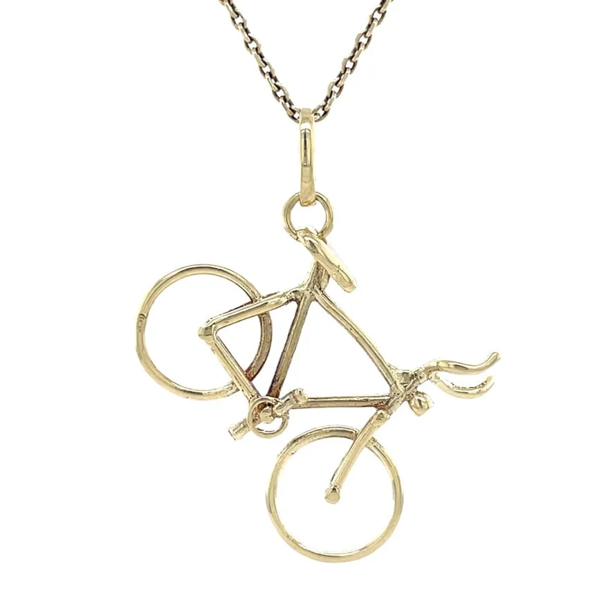 Vintage 14K Gold Bicycle Pendant