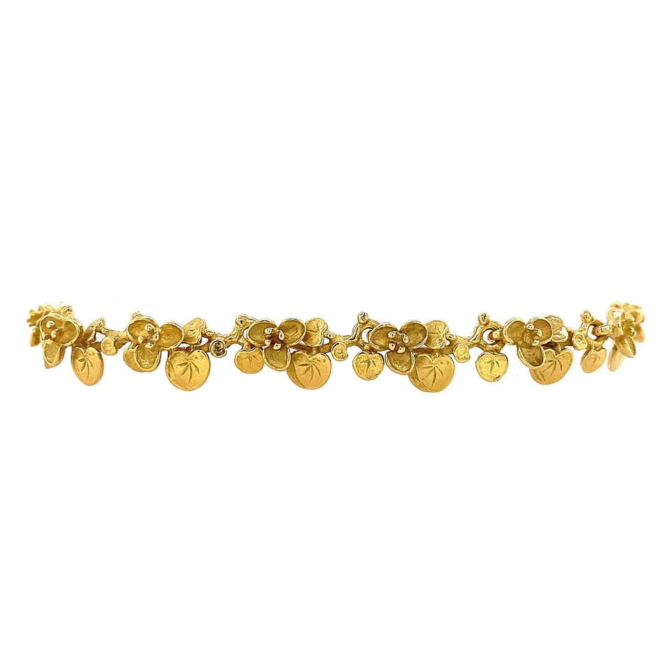 Vintage 18K Gold Fancy Bracelet 20 cm