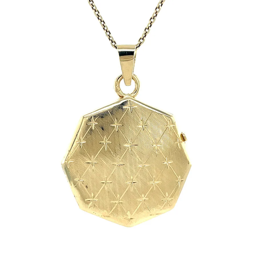 Vintage 14K Gold Locket with Engraving