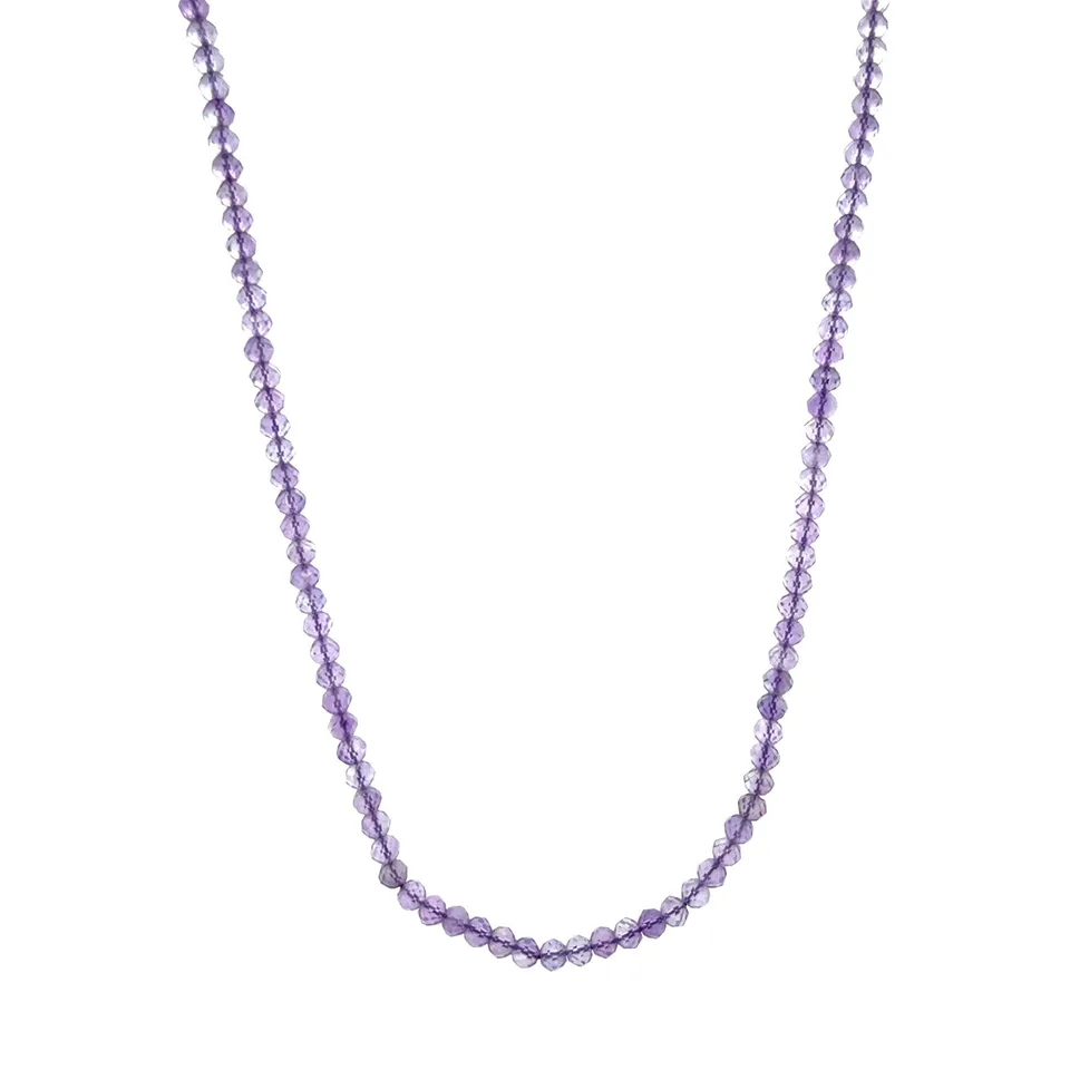 Vintage Amethyst Necklace with 14K Gold Clasp