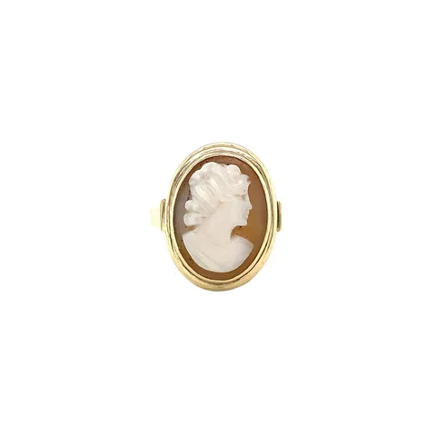 Vintage 8K Gold Ring with Cameo