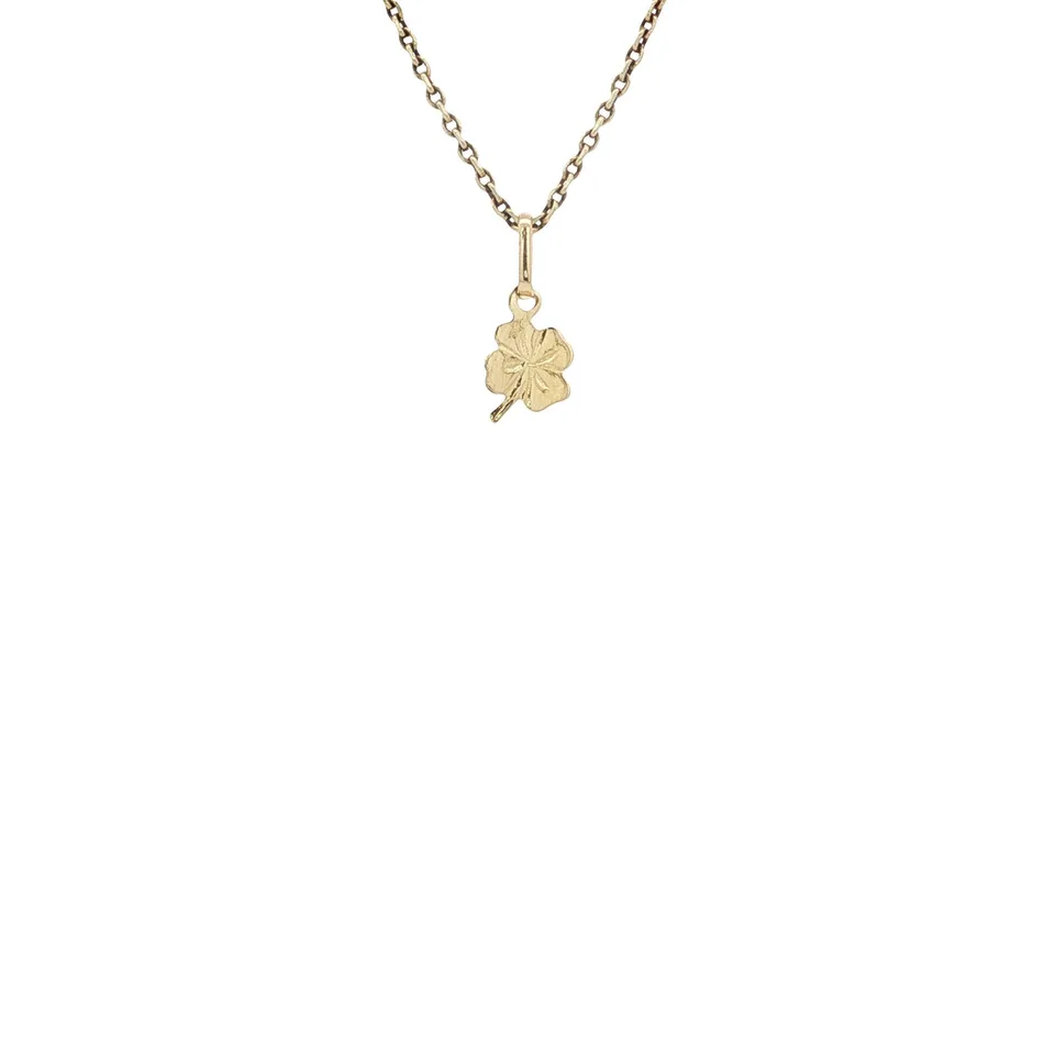 Vintage 14K Gold Klavertje Vier Pendant