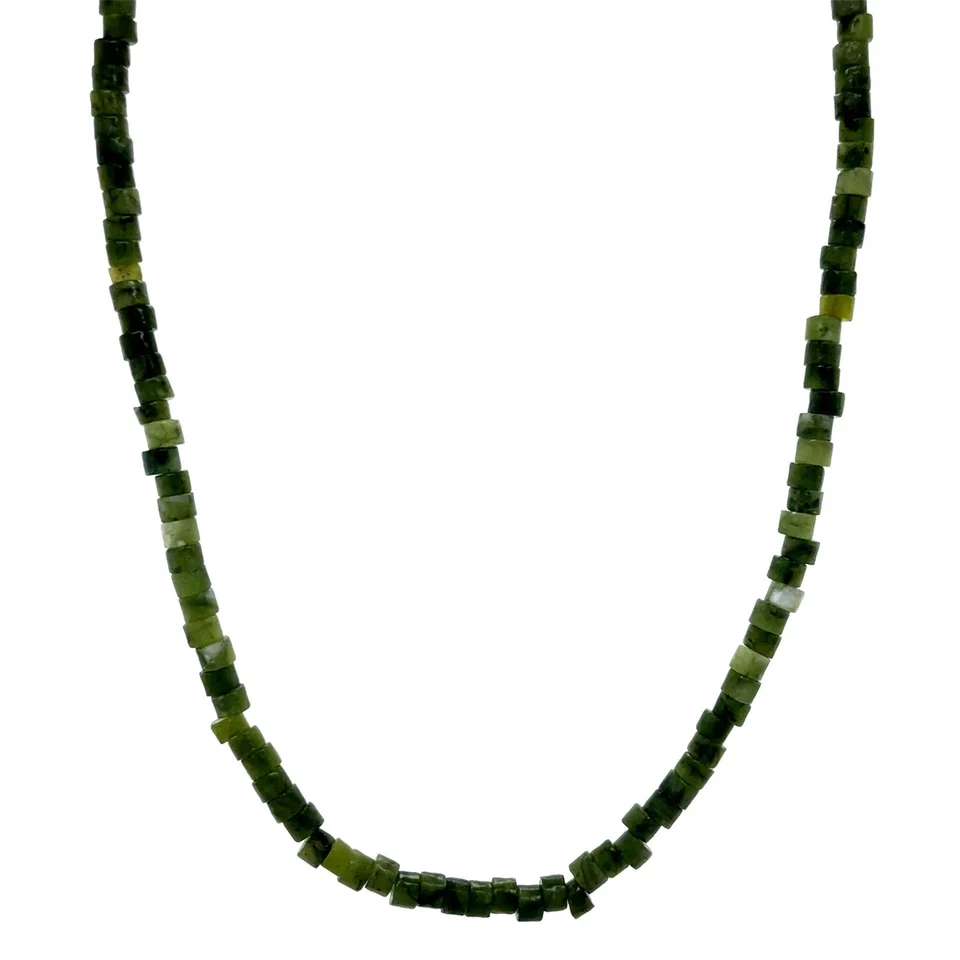 Vintage Jade Necklace with 14K Gold Clasp