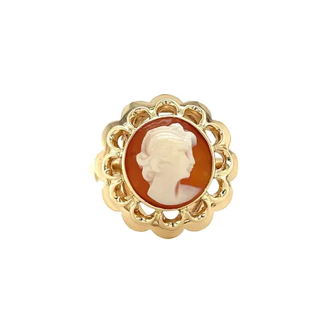 Vintage 14K Gold Ring with Cameo